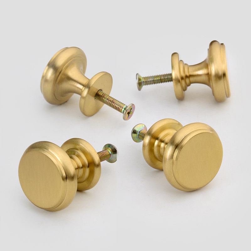 Drawer Pull Gold - Brass Knobs Cabinet Handles Kitchen Dresser