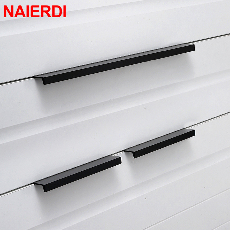 Drawer Pull Gold - NAIERDI Gold Black Hidden Cabinet Pulls