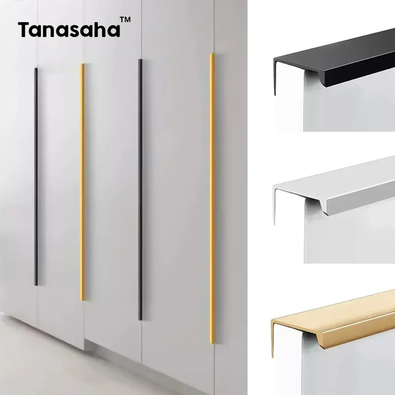 Drawer Pull Gold - Hidden Furniture Handles Matte Black Gold