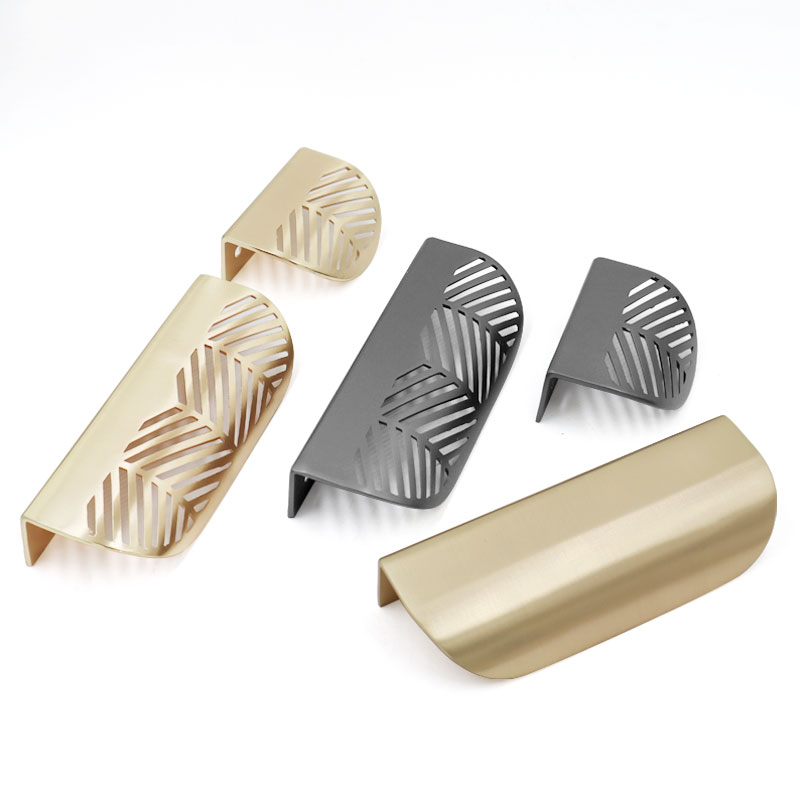 Leaf shaped Handle Gold Brushe - Drawer Pull Gold ulasan dan harga