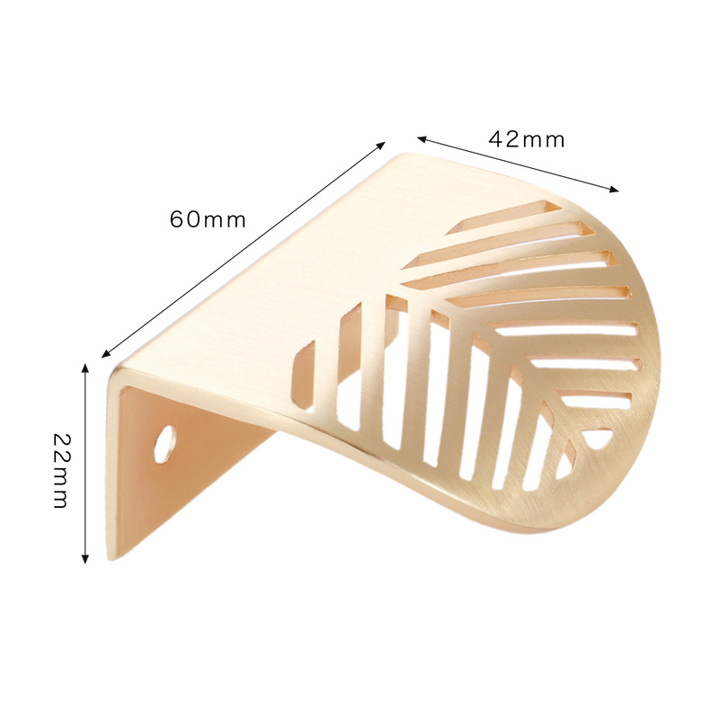 Leaf shaped Handle Gold Brushe - Drawer Pull Gold ulasan dan harga