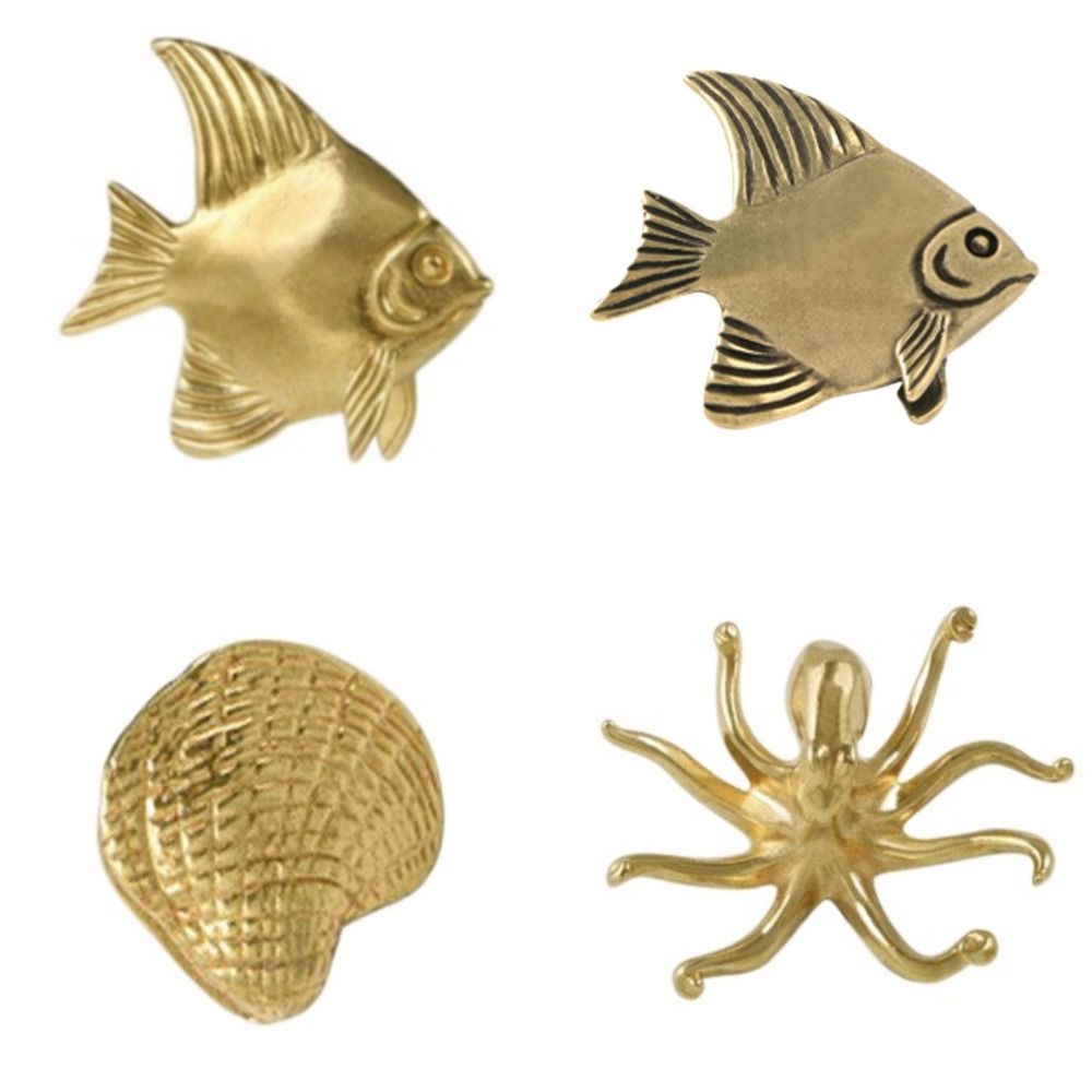 Octopus Gold Color Shell Fish  - Drawer Pull Gold ulasan dan harga