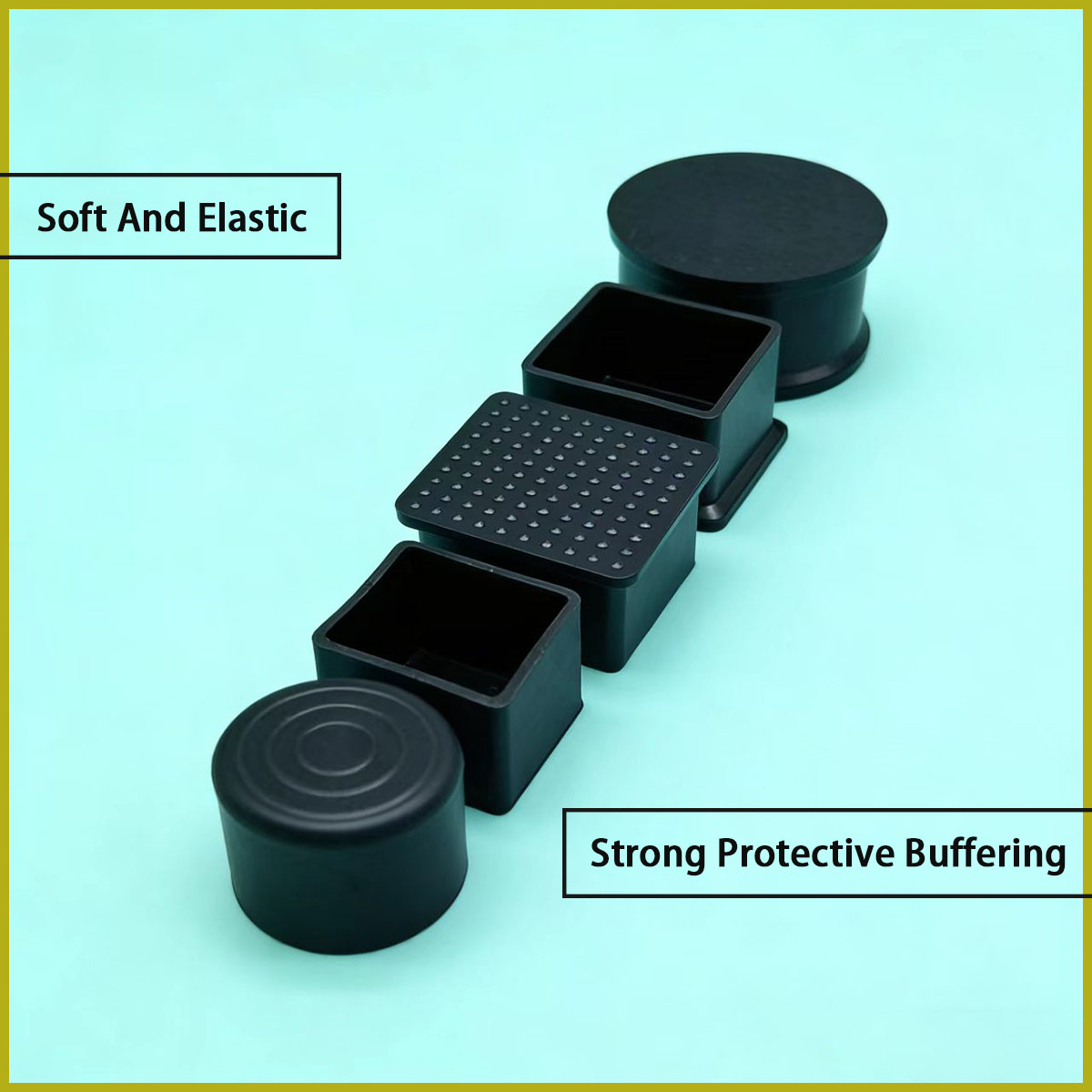 Square/circular black PVC soft - Used Furniture Hardware ulasan dan harga