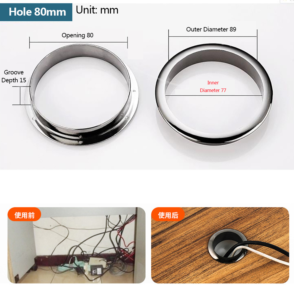 Wire Hole Cover Computer Table - Furniture Hardware Accessories ulasan dan harga