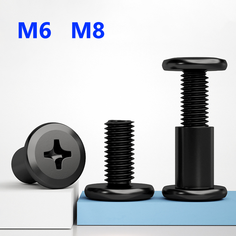 Black Carbon Steel Chicago Scr - Furniture Hardware Barrel Nut ulasan dan harga