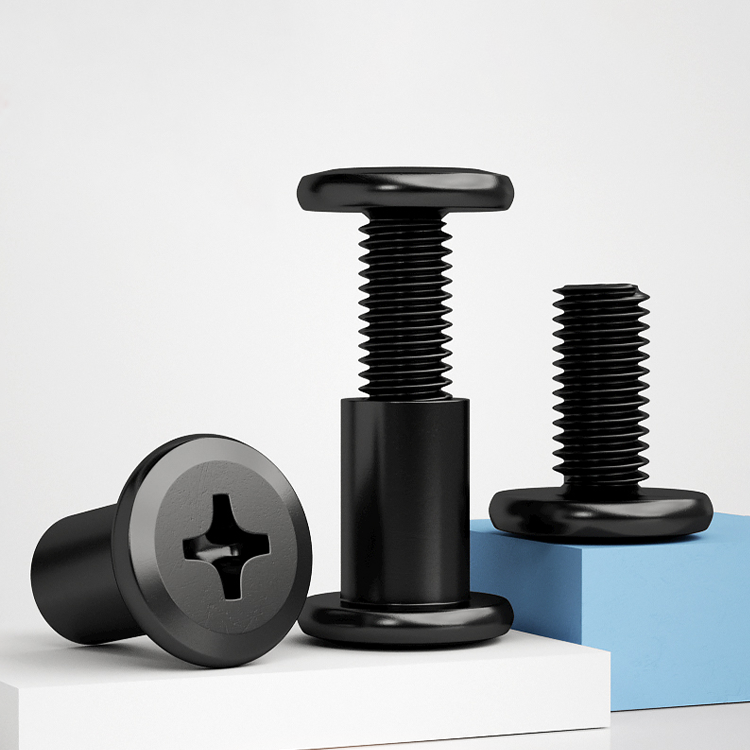 Black Carbon Steel Chicago Scr - Furniture Hardware Barrel Nut ulasan dan harga