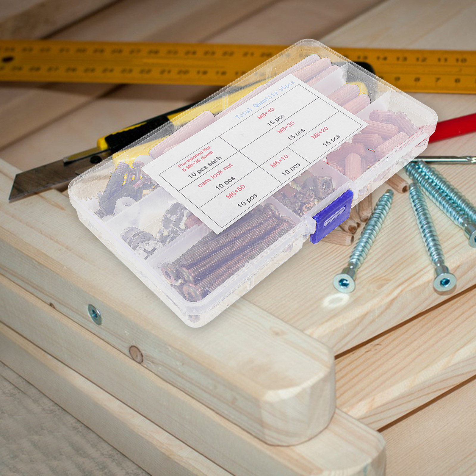95Pcs Bunk Bed Hardware Connec - Furniture Hardware Bolts ulasan dan harga